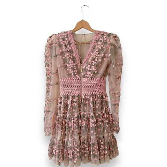 Bronx and Banco Megan Long Sleeve Mini Dress in Rose Pink Small (2-4 US) Women’s - Picture 9 of 12